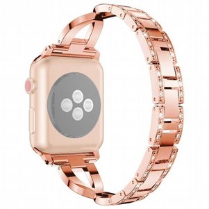 רצועת מתכת מדגם Colorful Diamond Steel Band מבית LaTera לשעון חכם מדגם: Apple Watch 42mm/44mm/45mm (צבע Rose Gold) רצועת מתכת מדגם Colorful Diamond Steel Band מבית LaTera לשעון חכם מדגם: Apple Watch 42mm/44mm/45mm (צבע Rose Gold)