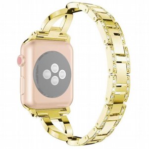 רצועת מתכת מדגם Colorful Diamond Steel Band מבית LaTera לשעון חכם מדגם: Apple Watch 38mm/40mm/41mm (צבע Gold) רצועת מתכת מדגם Colorful Diamond Steel Band מבית LaTera לשעון חכם מדגם: Apple Watch 38mm/40mm/41mm (צבע Gold)