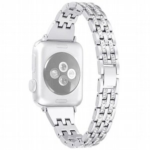 רצועת מתכת מדגם Colorful Bead Diamond Steel Band מבית LaTera לשעון חכם מדגם: Apple Watch 38mm/40mm/41mm (צבע Silver) רצועת מתכת מדגם Colorful Bead Diamond Steel Band מבית LaTera לשעון חכם מדגם: Apple Watch 38mm/40mm/41mm (צבע Silver)