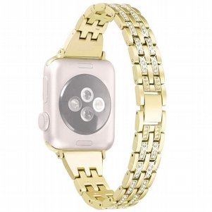 רצועת מתכת מדגם Colorful Bead Diamond Steel Band מבית LaTera לשעון חכם מדגם: Apple Watch 38mm/40mm/41mm (צבע Gold) רצועת מתכת מדגם Colorful Bead Diamond Steel Band מבית LaTera לשעון חכם מדגם: Apple Watch 38mm/40mm/41mm (צבע Gold)