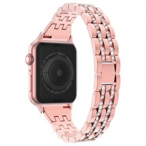 רצועת מתכת מדגם Diamond Steel Band מבית LaTera לשעון חכם מדגם: Apple Watch 38mm/40mm/41mm (צבע Rose Gold) רצועת מתכת מדגם Diamond Steel Band מבית LaTera לשעון חכם מדגם: Apple Watch 38mm/40mm/41mm (צבע Rose Gold)