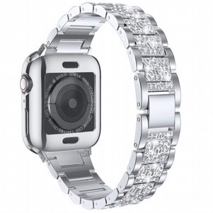 רצועת מתכת מדגם Three Bead Diamond Steel Band מבית LaTera לשעון חכם מדגם: Apple Watch 42mm/44mm/45mm (צבע Silver) רצועת מתכת מדגם Three Bead Diamond Steel Band מבית LaTera לשעון חכם מדגם: Apple Watch 42mm/44mm/45mm (צבע Silver)