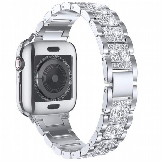 ����� ���� ���� Three Bead Diamond Steel Band ���� LaTera ����� ��� ����: Apple Watch 38mm/40mm/41mm (��� Silver)