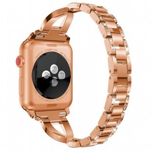 רצועת מתכת מדגם Xshaped Diamond Steel Band מבית LaTera לשעון חכם מדגם: Apple Watch 42mm/44mm/45mm (צבע Rose Gold) רצועת מתכת מדגם Xshaped Diamond Steel Band מבית LaTera לשעון חכם מדגם: Apple Watch 42mm/44mm/45mm (צבע Rose Gold)