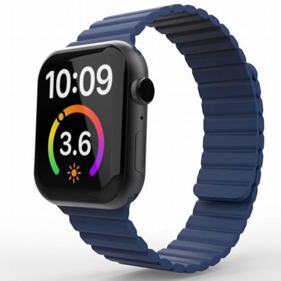 ����� ������� ����  Magnetic Loop Silicone Band ���� LaTera ����� ��� ����: Apple Watch 38mm/40mm/41mm (��� Blue)