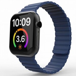 ����� ������� ����  Magnetic Loop Silicone Band ���� LaTera ����� ��� ����: Apple Watch 38mm/40mm/41mm (��� Blue)