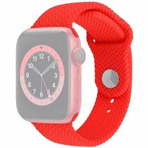 רצועת סיליקון מדגם Woven Pattern Silicone Band מבית LaTera לשעון חכם מדגם: Apple Watch 38mm/40mm/41mm (צבע Red) רצועת סיליקון מדגם Woven Pattern Silicone Band מבית LaTera לשעון חכם מדגם: Apple Watch 38mm/40mm/41mm (צבע Red)
