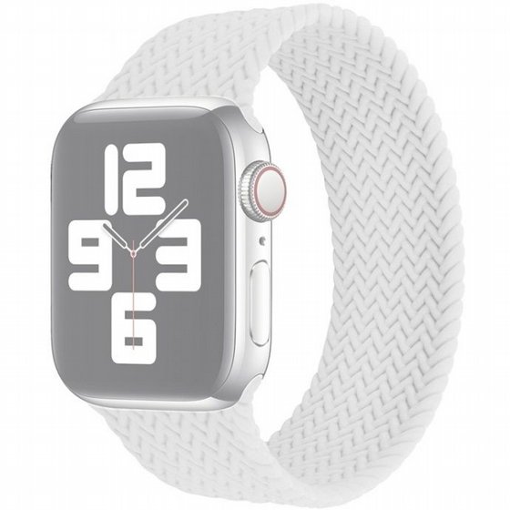 ����� ������� ����  Single Turn Woven Silicone Band ���� LaTera ����� ��� ����: Apple Watch 42mm/44mm/45mm (��� White)
