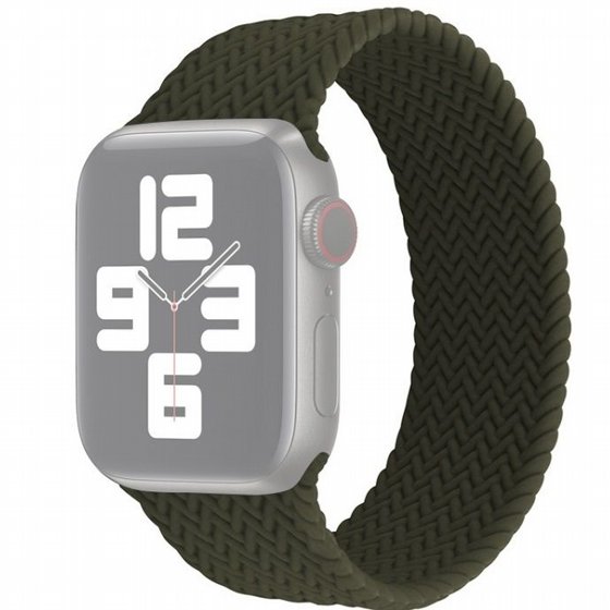 ����� ������� ����  Single Turn Woven Silicone Band ���� LaTera ����� ��� ����: Apple Watch 42mm/44mm/45mm (��� Army Green)