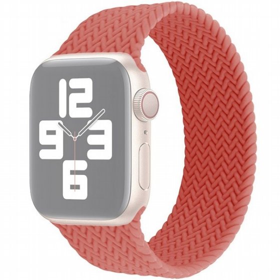 ����� ������� ����  Single Turn Woven Silicone Band ���� LaTera ����� ��� ����: Apple Watch 38mm/40mm/41mm (��� Watermelon Red)
