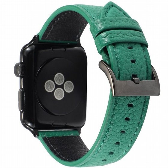 ����� ��� ����   Litchi Genuine Leather Band ���� LaTera ����� ��� ����: Apple Watch 42mm/44mm/45mm (��� Green)