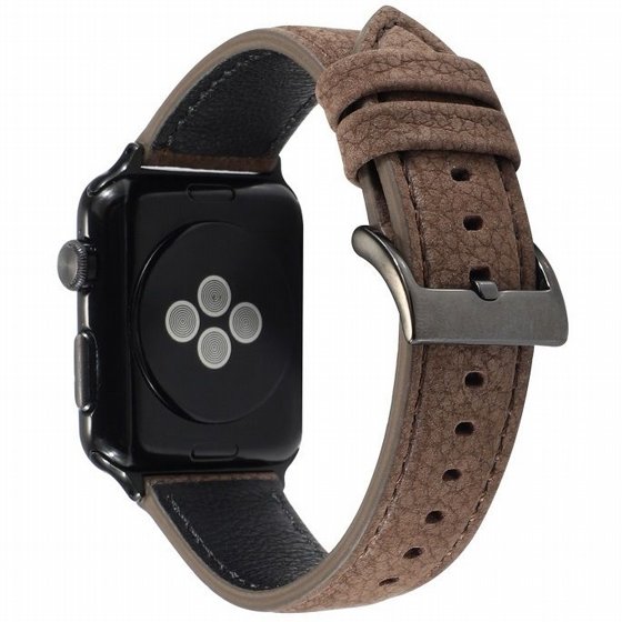����� ��� ����   Litchi Genuine Leather Band ���� LaTera ����� ��� ����: Apple Watch 38mm/40mm/41mm (��� Khaki)