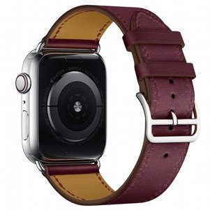 רצועת עור מדגם Replacement Leather Band מבית LaTera לשעון חכם מדגם: Apple Watch 42mm/44mm/45mm (צבע Purplish Red) רצועת עור מדגם Replacement Leather Band מבית LaTera לשעון חכם מדגם: Apple Watch 42mm/44mm/45mm (צבע Purplish Red)