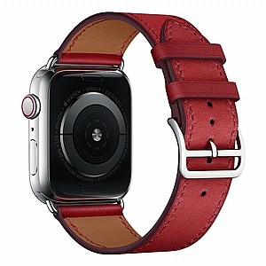 ����� ��� ���� Replacement Leather  Band ���� LaTera ����� ��� ����: Apple Watch 42mm/44mm/45mm (��� Red)