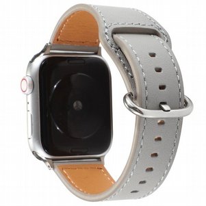 רצועת עור מדגם Solid Genuine Leather Band מבית LaTera לשעון חכם מדגם: Apple Watch 38mm/40mm/41mm (צבע Grey) רצועת עור מדגם Solid Genuine Leather Band מבית LaTera לשעון חכם מדגם: Apple Watch 38mm/40mm/41mm (צבע Grey)