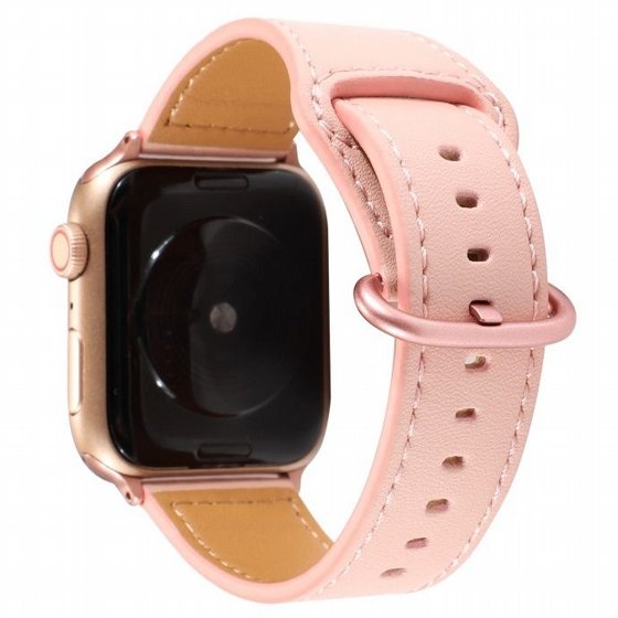 ����� ��� ���� Solid Genuine Leather Band ���� LaTera ����� ��� ����: Apple Watch 38mm/40mm/41mm (��� Pink)