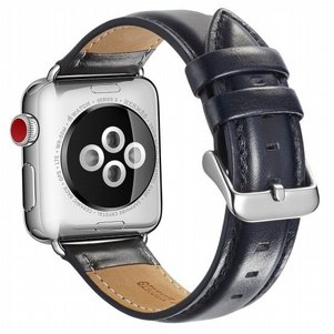 רצועת עור מדגם Crazy Horse Leather Band מבית LaTera לשעון חכם מדגם: Apple Watch 42mm/44mm/45mm (צבע Dark Blue) רצועת עור מדגם Crazy Horse Leather Band מבית LaTera לשעון חכם מדגם: Apple Watch 42mm/44mm/45mm (צבע Dark Blue)