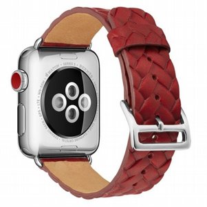 רצועת עור מדגם Cowhide Embossed Leather Band מבית LaTera לשעון חכם מדגם: Apple Watch 42mm/44mm/45mm (צבע Red) רצועת עור מדגם Cowhide Embossed Leather Band מבית LaTera לשעון חכם מדגם: Apple Watch 42mm/44mm/45mm (צבע Red)