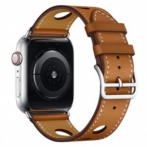 רצועת עור מדגם Fashionable Circle Leather Band מבית LaTera לשעון חכם מדגם: Apple Watch 38mm/40mm/41mm (צבע Brown) רצועת עור מדגם Fashionable Circle Leather Band מבית LaTera לשעון חכם מדגם: Apple Watch 38mm/40mm/41mm (צבע Brown)