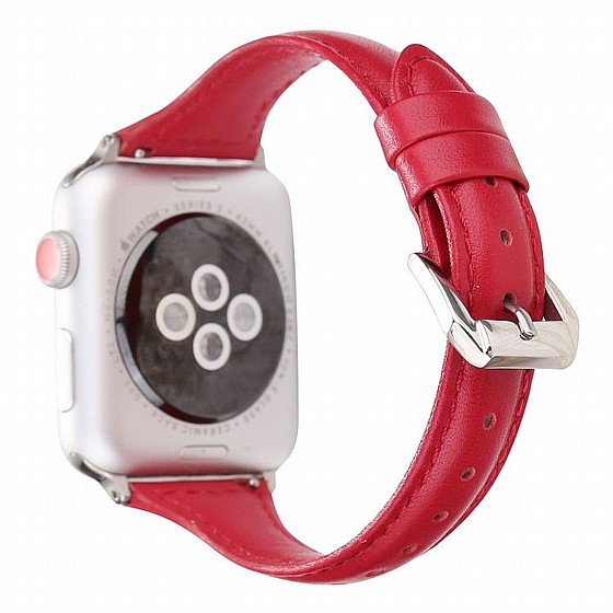     Simple Fashion Leather Band  LaTera   : Apple Watch 38mm/40mm/41mm ( Red)
