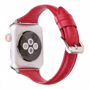 רצועת עור מדגם Simple Fashion Leather Band מבית LaTera לשעון חכם מדגם: Apple Watch 38mm/40mm/41mm (צבע Red) רצועת עור מדגם Simple Fashion Leather Band מבית LaTera לשעון חכם מדגם: Apple Watch 38mm/40mm/41mm (צבע Red)
