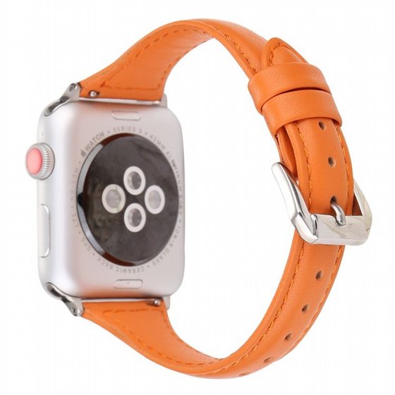 ����� ��� ����  Simple Fashion Leather Band ���� LaTera ����� ��� ����: Apple Watch 38mm/40mm/41mm (��� Orange)