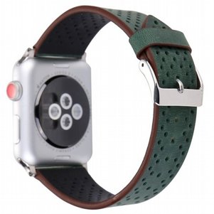 רצועת עור מדגם Fashion Genuine Leather Band מבית LaTera לשעון חכם מדגם: Apple Watch 42mm/44mm/45mm (צבע Green) רצועת עור מדגם Fashion Genuine Leather Band מבית LaTera לשעון חכם מדגם: Apple Watch 42mm/44mm/45mm (צבע Green)