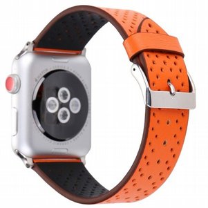 רצועת עור מדגם Fashion Genuine Leather Band מבית LaTera לשעון חכם מדגם: Apple Watch 38mm/40mm/41mm (צבע Orange) רצועת עור מדגם Fashion Genuine Leather Band מבית LaTera לשעון חכם מדגם: Apple Watch 38mm/40mm/41mm (צבע Orange)
