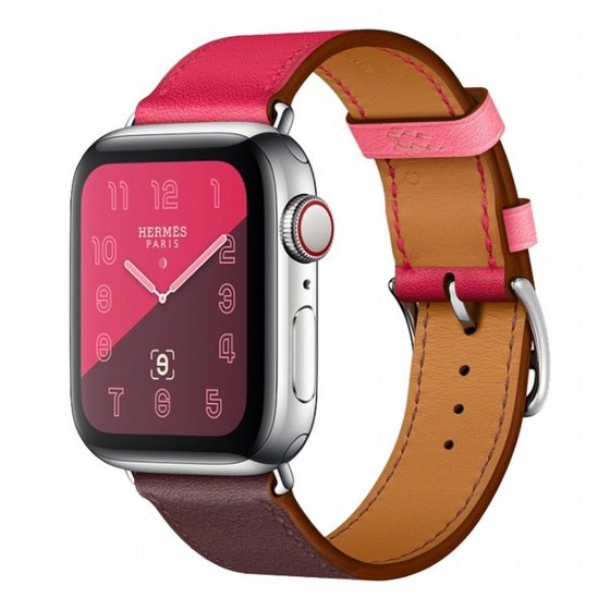 ����� ��� ����  Two Color Single Leather Band ���� LaTera ����� ��� ����: Apple Watch 42mm/44mm/45mm (��� Wine Red/Deep Rose Red/Light Rose Red)