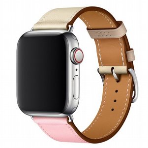רצועת עור מדגם Two Color Single Leather Band מבית LaTera לשעון חכם מדגם: Apple Watch 42mm/44mm/45mm (צבע Cherry Pink/Pink White/Ceramic Clay) רצועת עור מדגם Two Color Single Leather Band מבית LaTera לשעון חכם מדגם: Apple Watch 42mm/44mm/45mm (צבע Cherry Pink/Pink White/Ceramic Clay)