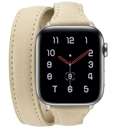 ����� ��� ����   Thin Genuine Double Loop Leather Band ���� LaTera ����� ��� ����: Apple Watch 38mm/40mm/41mm (��� Creamy white)