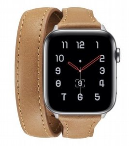 רצועת עור מדגם Thin Genuine Double Loop Leather Band מבית LaTera לשעון חכם מדגם: Apple Watch 38mm/40mm/41mm (צבע Brown) רצועת עור מדגם Thin Genuine Double Loop Leather Band מבית LaTera לשעון חכם מדגם: Apple Watch 38mm/40mm/41mm (צבע Brown)