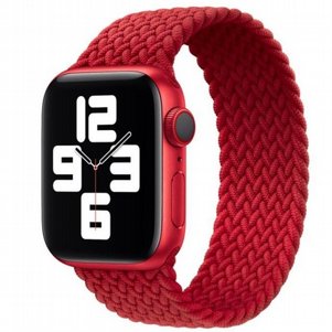 רצועת בד / ניילון מדגם Single Turn Braided Nylon Band מבית LaTera לשעון חכם מדגם: Apple Watch 42mm/44mm/45mm (צבע Red) רצועת בד / ניילון מדגם Single Turn Braided Nylon Band מבית LaTera לשעון חכם מדגם: Apple Watch 42mm/44mm/45mm (צבע Red)