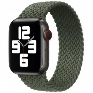 רצועת בד / ניילון מדגם Single Turn Braided Nylon Band מבית LaTera לשעון חכם מדגם: Apple Watch 42mm/44mm/45mm (צבע Green) רצועת בד / ניילון מדגם Single Turn Braided Nylon Band מבית LaTera לשעון חכם מדגם: Apple Watch 42mm/44mm/45mm (צבע Green)