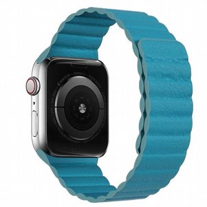 רצועת עור מדגם Two Loop Magnetic Leather Band מבית LaTera לשעון חכם מדגם: Apple Watch 42mm/44mm/45mm (צבע Blue) רצועת עור מדגם Two Loop Magnetic Leather Band מבית LaTera לשעון חכם מדגם: Apple Watch 42mm/44mm/45mm (צבע Blue)