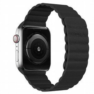 רצועת עור מדגם Two Loop Magnetic Leather Band מבית LaTera לשעון חכם מדגם: Apple Watch 38mm/40mm/41mm (צבע Black) רצועת עור מדגם Two Loop Magnetic Leather Band מבית LaTera לשעון חכם מדגם: Apple Watch 38mm/40mm/41mm (צבע Black)