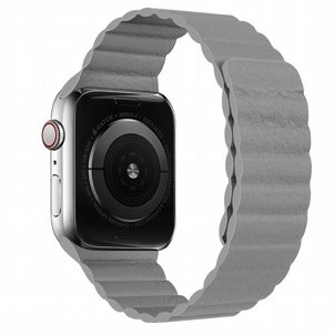 רצועת עור מדגם Two Loop Magnetic Leather Band מבית LaTera לשעון חכם מדגם: Apple Watch 38mm/40mm/41mm (צבע Grey) רצועת עור מדגם Two Loop Magnetic Leather Band מבית LaTera לשעון חכם מדגם: Apple Watch 38mm/40mm/41mm (צבע Grey)