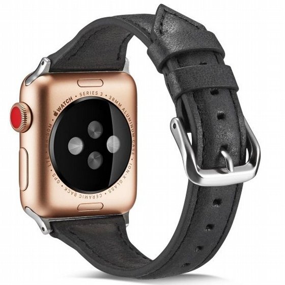����� ��� ����   Thin Leather Band ���� LaTera ����� ��� ����: Apple Watch 42mm/44mm/45mm (��� Black)