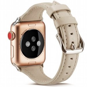 רצועת עור מדגם Thin Leather Band מבית LaTera לשעון חכם מדגם: Apple Watch 38mm/40mm/41mm (צבע Creamy white) רצועת עור מדגם Thin Leather Band מבית LaTera לשעון חכם מדגם: Apple Watch 38mm/40mm/41mm (צבע Creamy white)