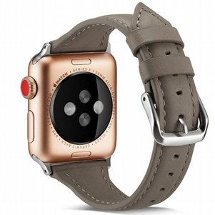 ����� ��� ����   Thin Leather Band ���� LaTera ����� ��� ����: Apple Watch 38mm/40mm/41mm (��� Grey)