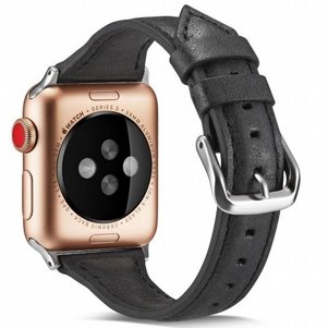 רצועת עור מדגם Thin Leather Band מבית LaTera לשעון חכם מדגם: Apple Watch 38mm/40mm/41mm (צבע Black) רצועת עור מדגם Thin Leather Band מבית LaTera לשעון חכם מדגם: Apple Watch 38mm/40mm/41mm (צבע Black)