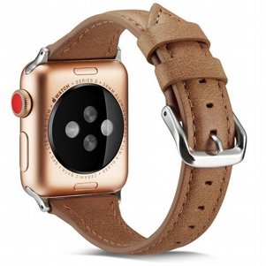 רצועת עור מדגם Thin Leather Band מבית LaTera לשעון חכם מדגם: Apple Watch 38mm/40mm/41mm (צבע Brown) רצועת עור מדגם Thin Leather Band מבית LaTera לשעון חכם מדגם: Apple Watch 38mm/40mm/41mm (צבע Brown)