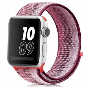 רצועת בד / ניילון מדגם Loop Nylon Band מבית LaTera לשעון חכם מדגם: Apple Watch 42mm/44mm/45mm (צבע Berry Color) רצועת בד / ניילון מדגם Loop Nylon Band מבית LaTera לשעון חכם מדגם: Apple Watch 42mm/44mm/45mm (צבע Berry Color)