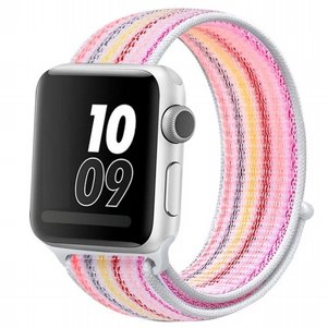 רצועת בד / ניילון מדגם Loop Nylon Band מבית LaTera לשעון חכם מדגם: Apple Watch 42mm/44mm/45mm (צבע Pinstripe Powder) רצועת בד / ניילון מדגם Loop Nylon Band מבית LaTera לשעון חכם מדגם: Apple Watch 42mm/44mm/45mm (צבע Pinstripe Powder)