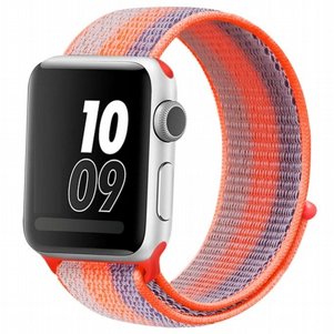 רצועת בד / ניילון מדגם Loop Nylon Band מבית LaTera לשעון חכם מדגם: Apple Watch 38mm/40mm/41mm (צבע Striped Rrange Red) רצועת בד / ניילון מדגם Loop Nylon Band מבית LaTera לשעון חכם מדגם: Apple Watch 38mm/40mm/41mm (צבע Striped Rrange Red)