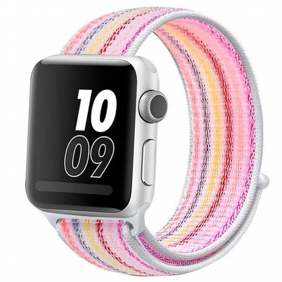 ����� �� / ������ ���� Loop Nylon Band ���� LaTera ����� ��� ����: Apple Watch 38mm/40mm/41mm (��� Pinstripe Powder)
