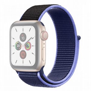 רצועת בד / ניילון מדגם Color Matching Nylon Band מבית LaTera לשעון חכם מדגם: Apple Watch 42mm/44mm/45mm (צבע Black/Blue) רצועת בד / ניילון מדגם Color Matching Nylon Band מבית LaTera לשעון חכם מדגם: Apple Watch 42mm/44mm/45mm (צבע Black/Blue)