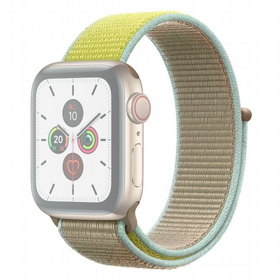 ����� �� / ������ ���� Color Matching Nylon Band ���� LaTera ����� ��� ����: Apple Watch 38mm/40mm/41mm (��� Green/Baby Blue)