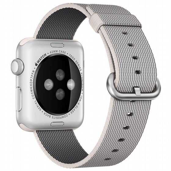 ����� �� / ������ ���� Woven Nylon Band ���� LaTera ����� ��� ����: Apple Watch 42mm/44mm/45mm (��� Pearl)