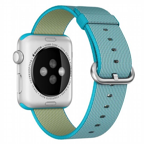����� �� / ������ ���� Woven Nylon Band ���� LaTera ����� ��� ����: Apple Watch 38mm/40mm/41mm (��� Scuba Blue)